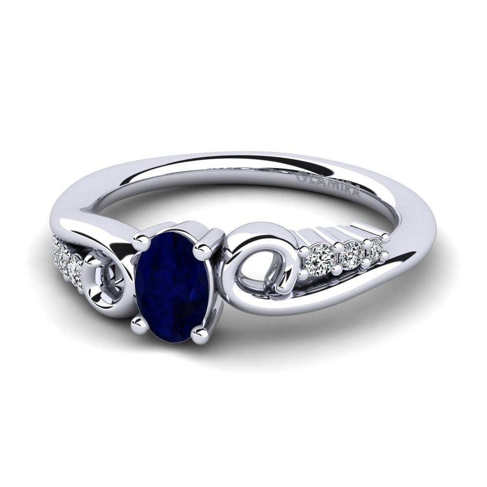 Zafiro Anillo de compromiso Rena
