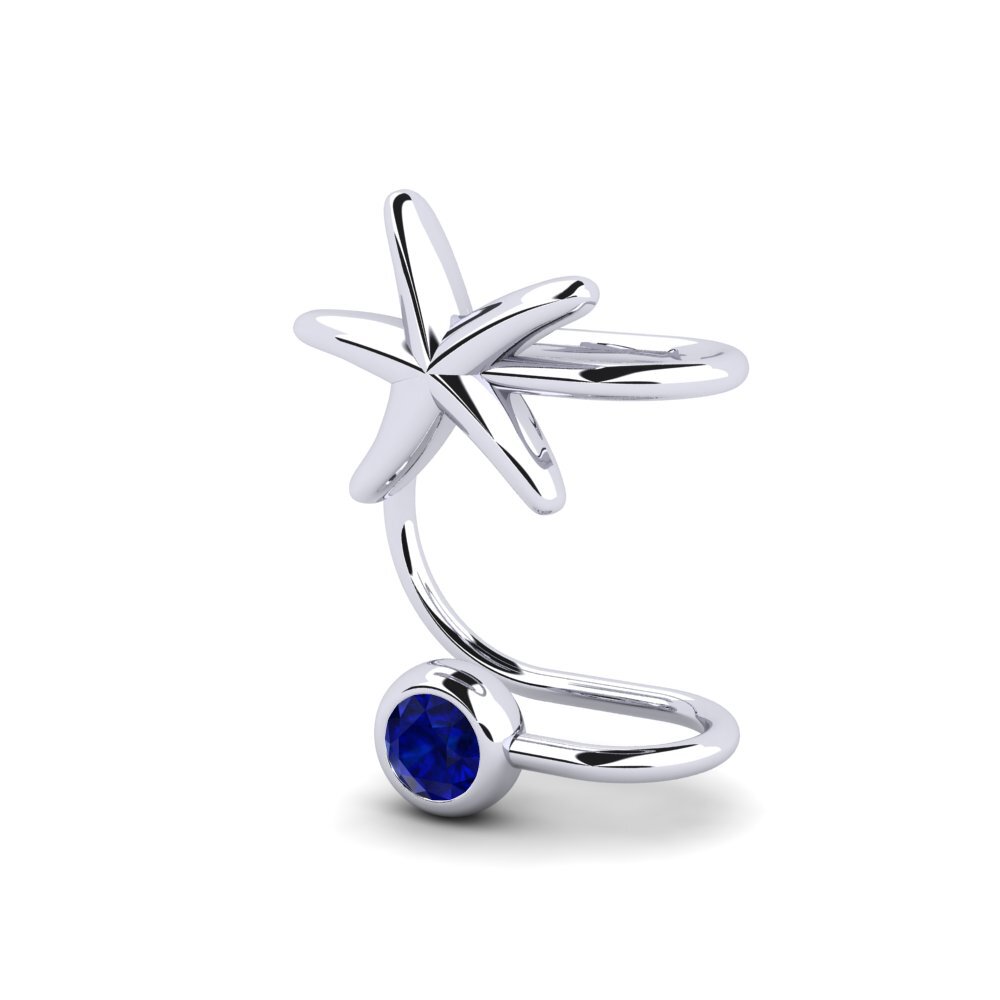 Đá Sapphire Bông tai nữ Rend