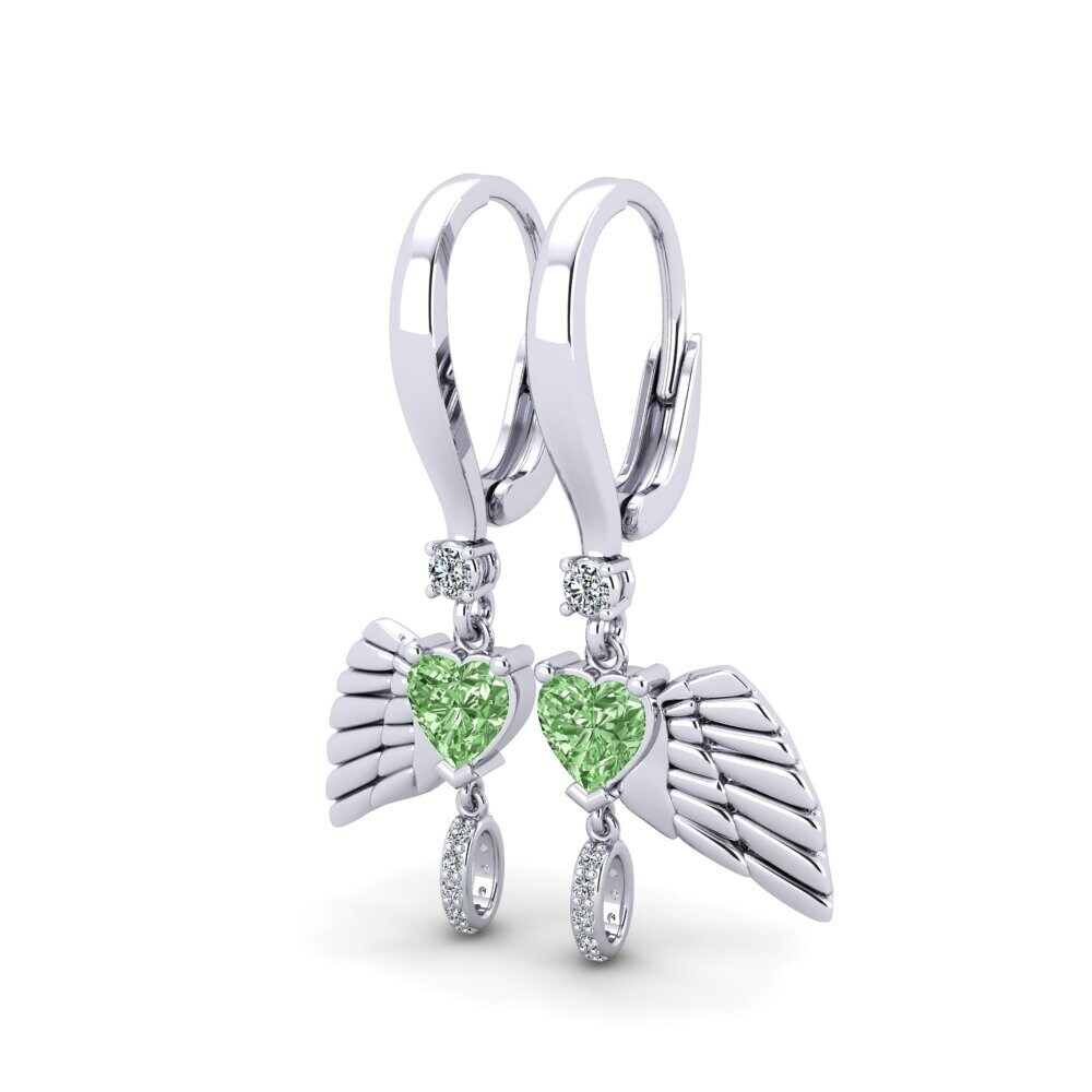 Heart Green Diamond Women's Earring Renza