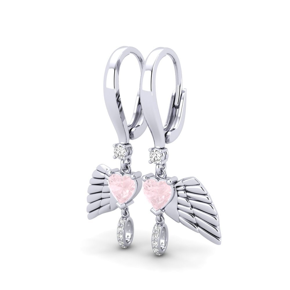 Heart Rose Quartz Women's Earring Renza