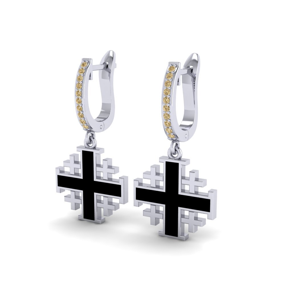 Diamante Marrón Pendiente de mujer Repos