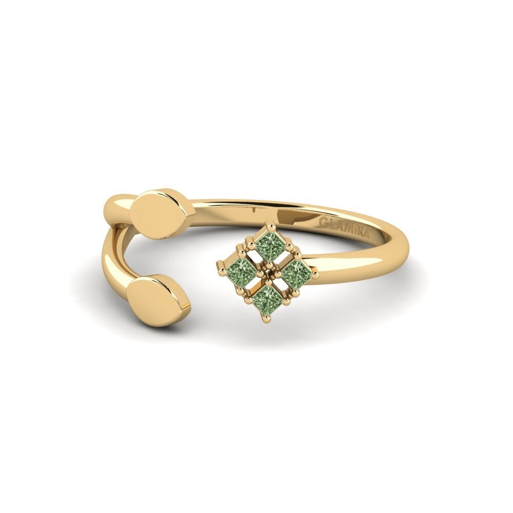Diamante Verde Anel Retepa