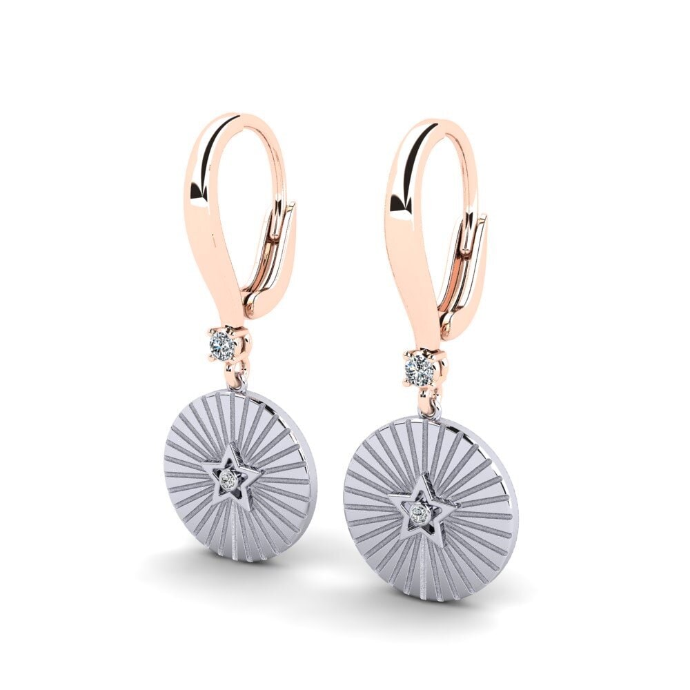 14ct Rose / White Gold Women's Earring Retour