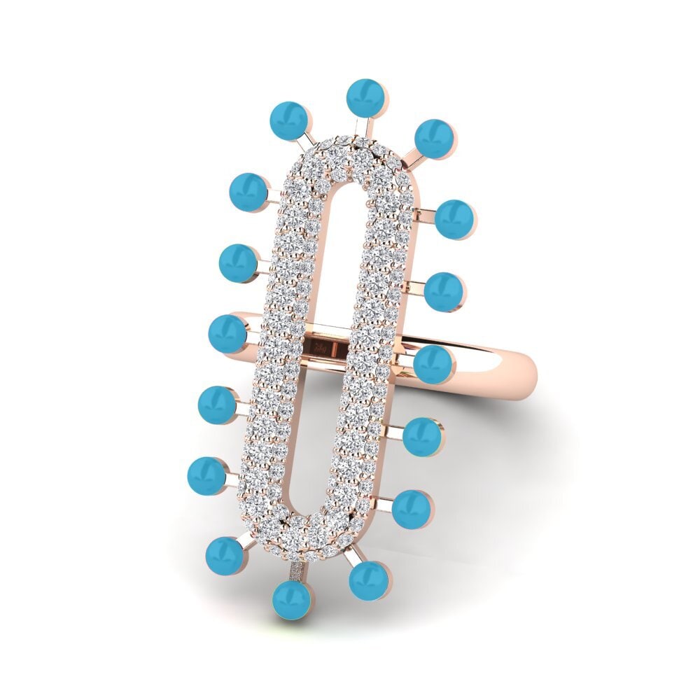 14ct Rose Gold Ring Retrato