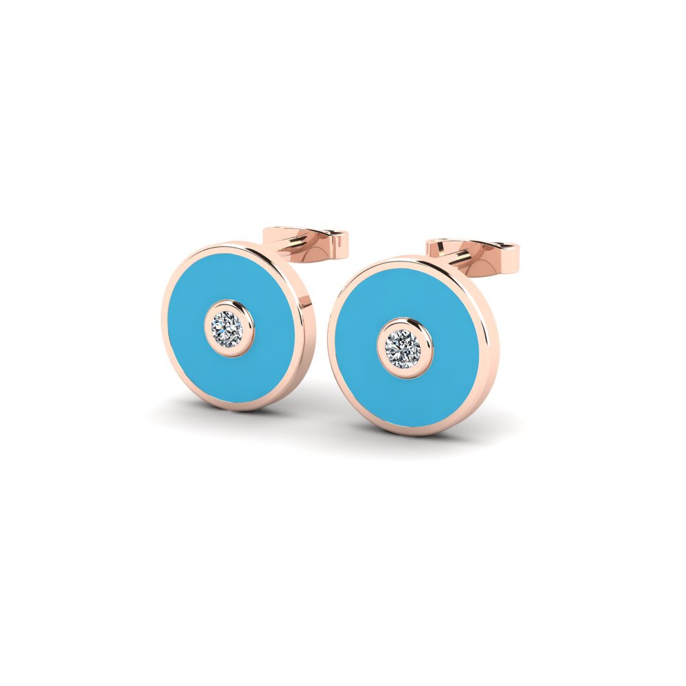 14k Oro Rosa Pendiente de mujer Retupek