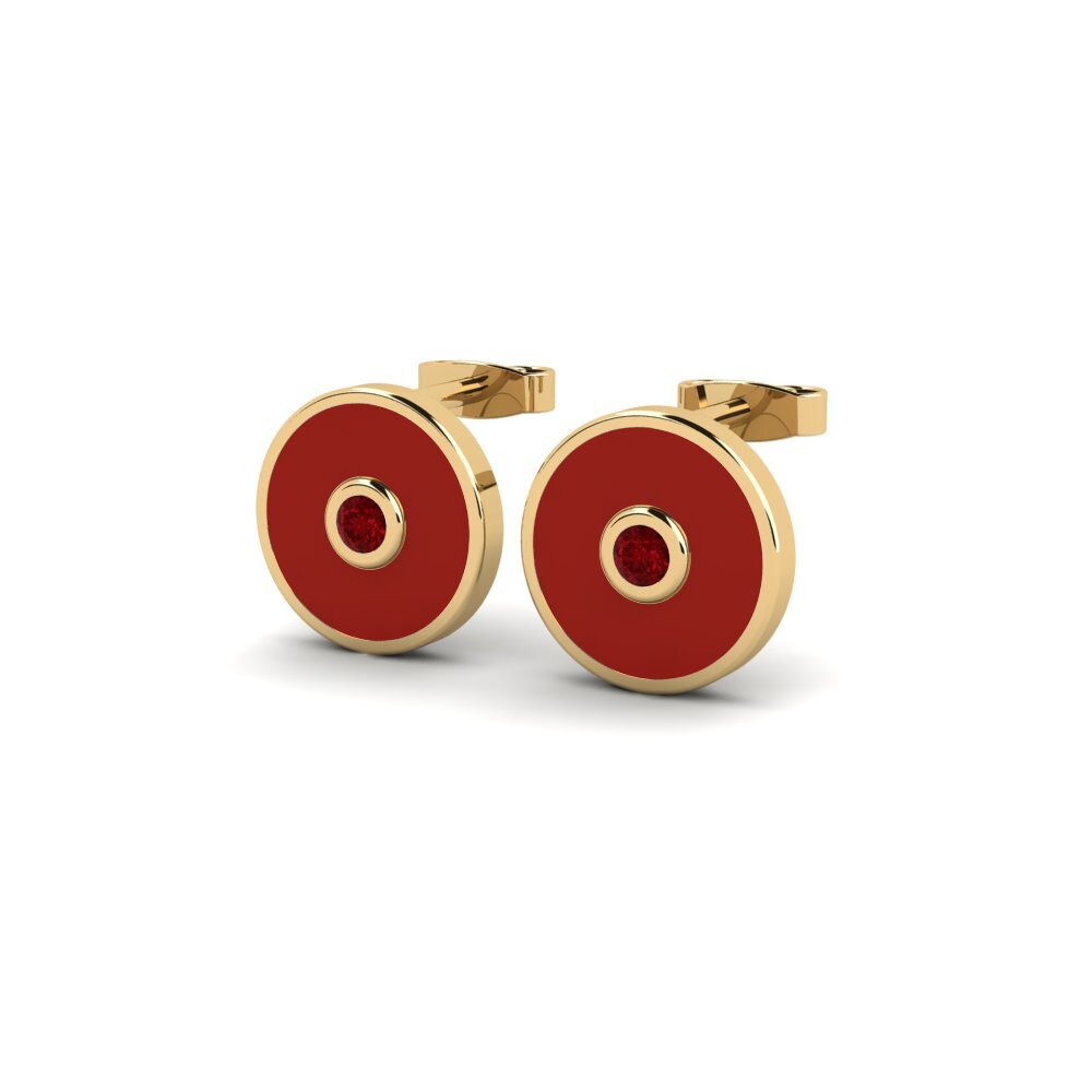 Zircone Rosso Orecchino da donna Retupek