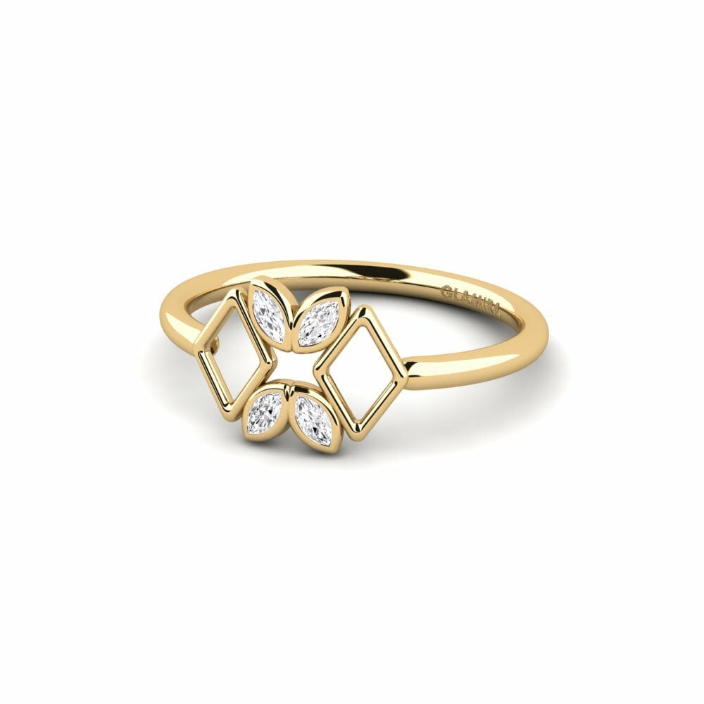 Marquise Saphir Blanc Bague Reuwas