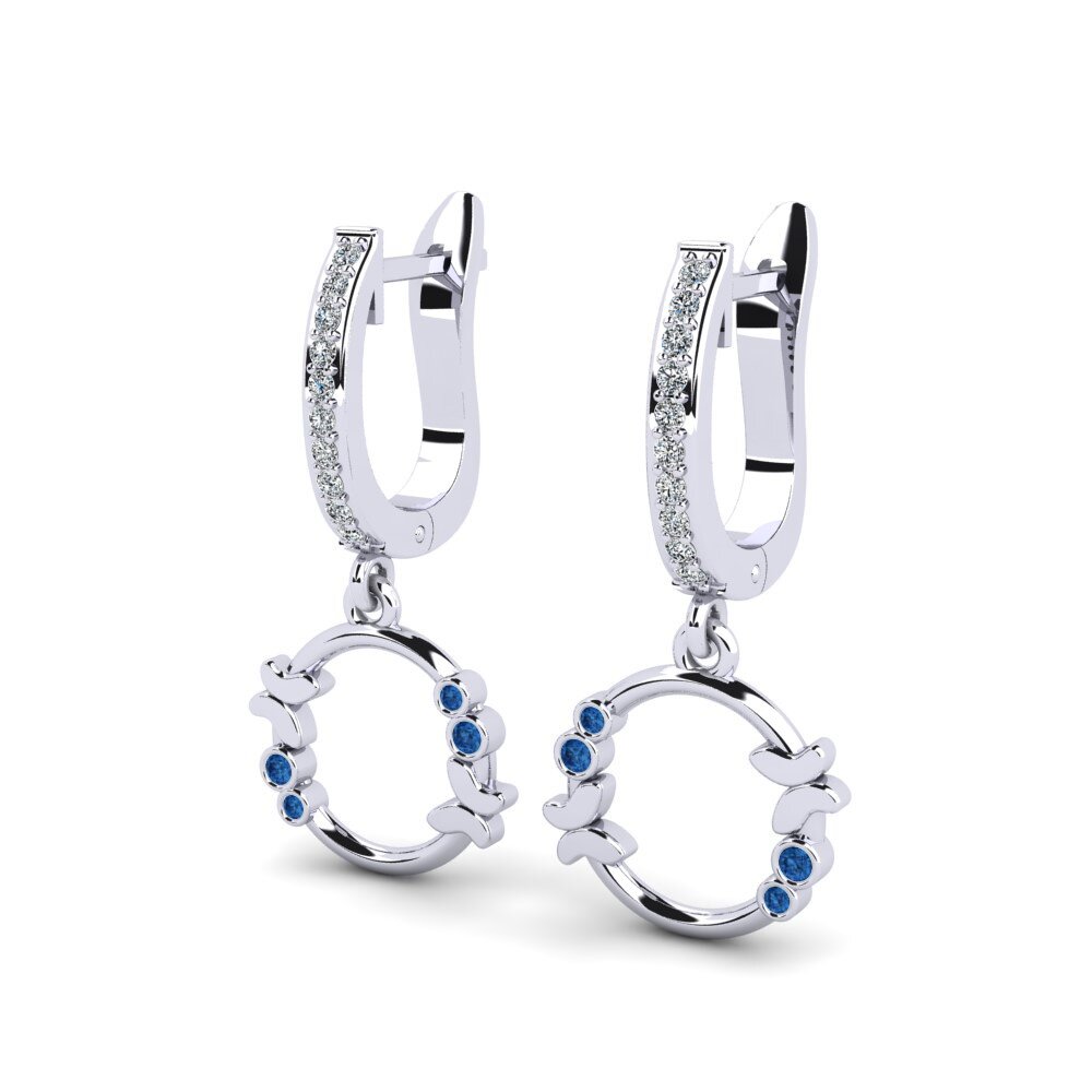 Donker Blauwe Zirkoon Dames Oorbellen Rexi