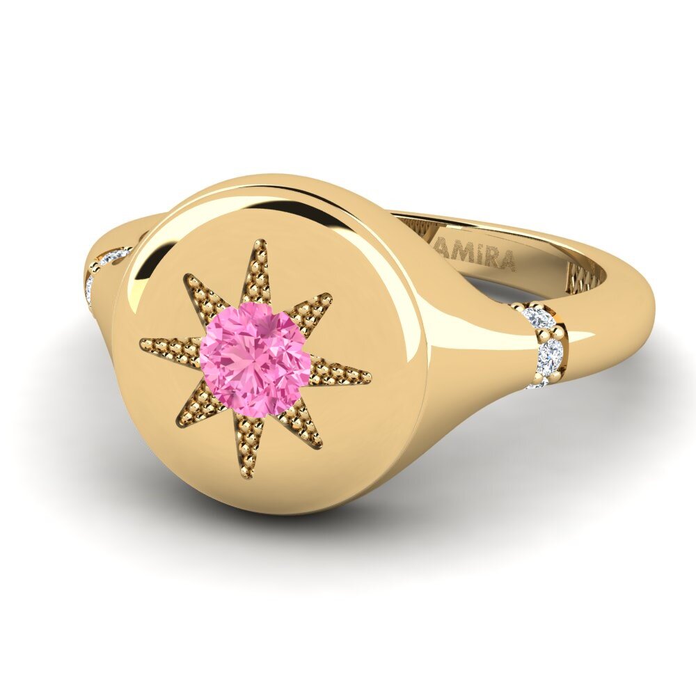 Rosa Saphir Pinker Ring Rgunder