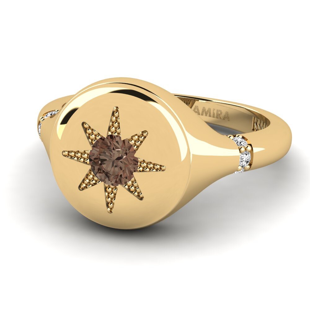 Smoky Quartz Pinky Ring Rgunder