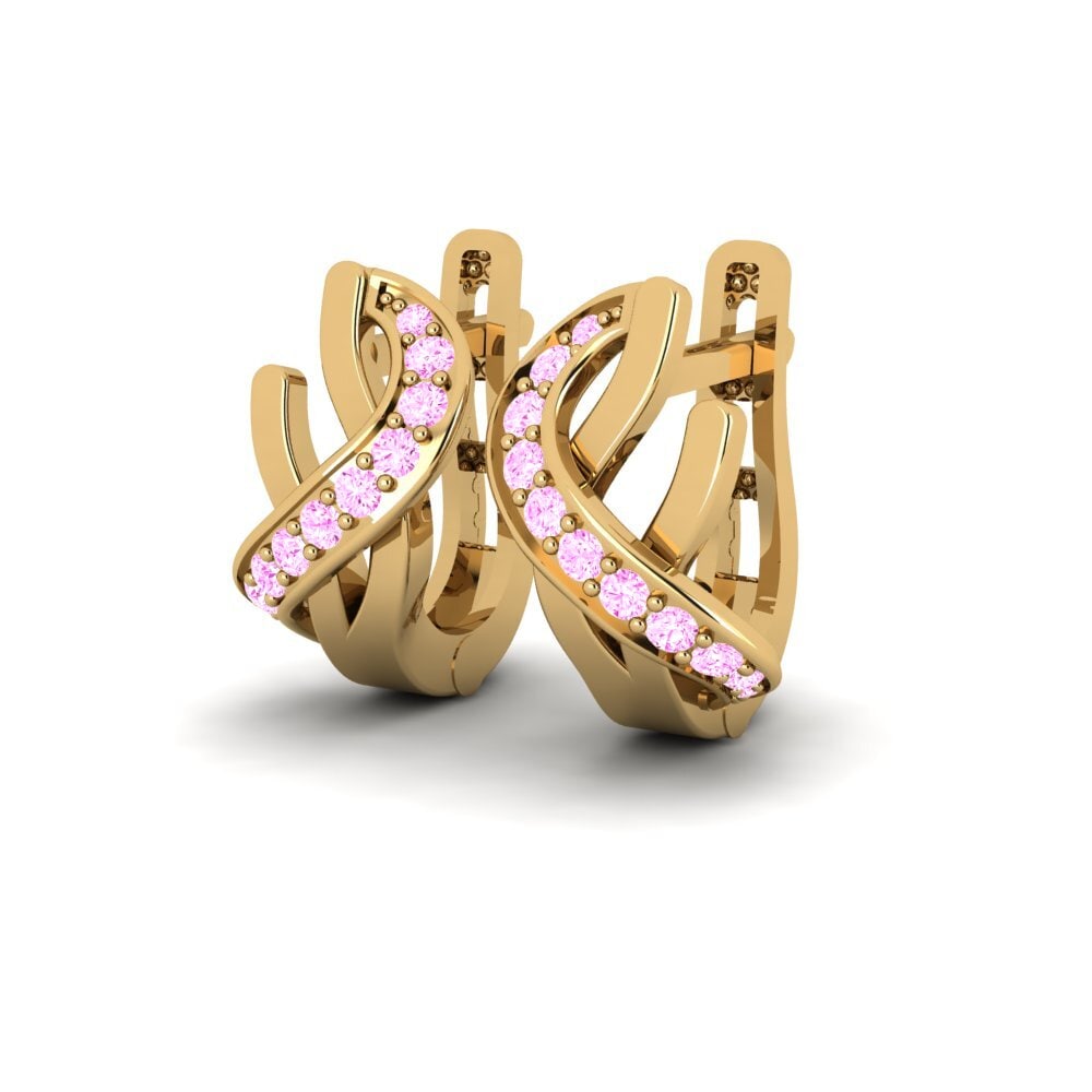 Pink Sapphire Women's Earring Rhyhorn