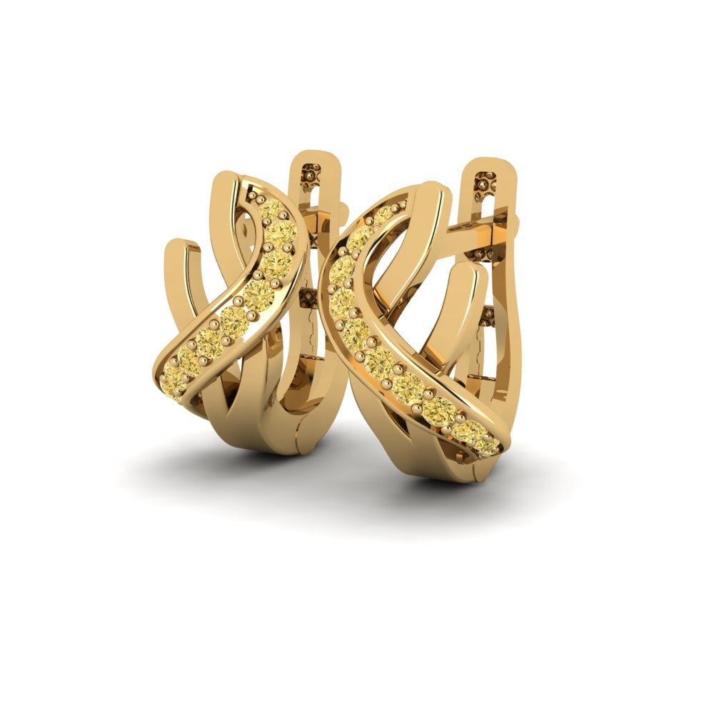 Yellow Diamond Women's Earring Rhyhorn