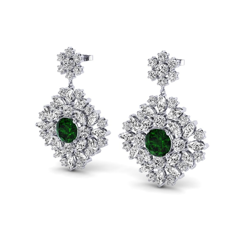 Turmalina verde Pendiente de mujer Ribbin