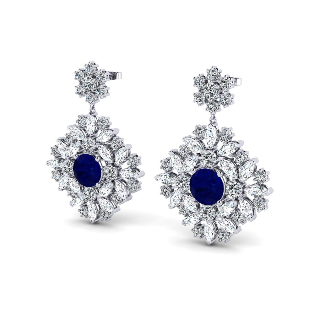 Saphir Boucle d'oreille femme Ribbin