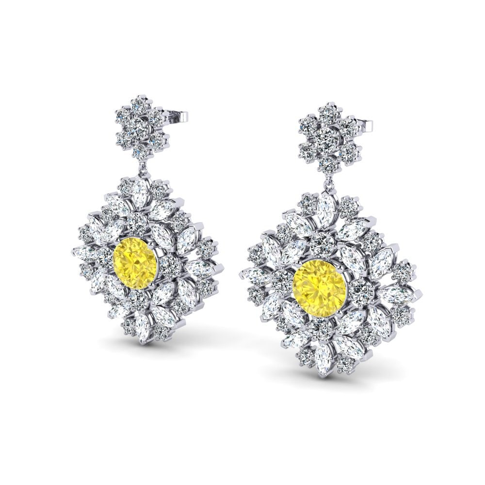 Yellow Sapphire Women's Earring Ribbin