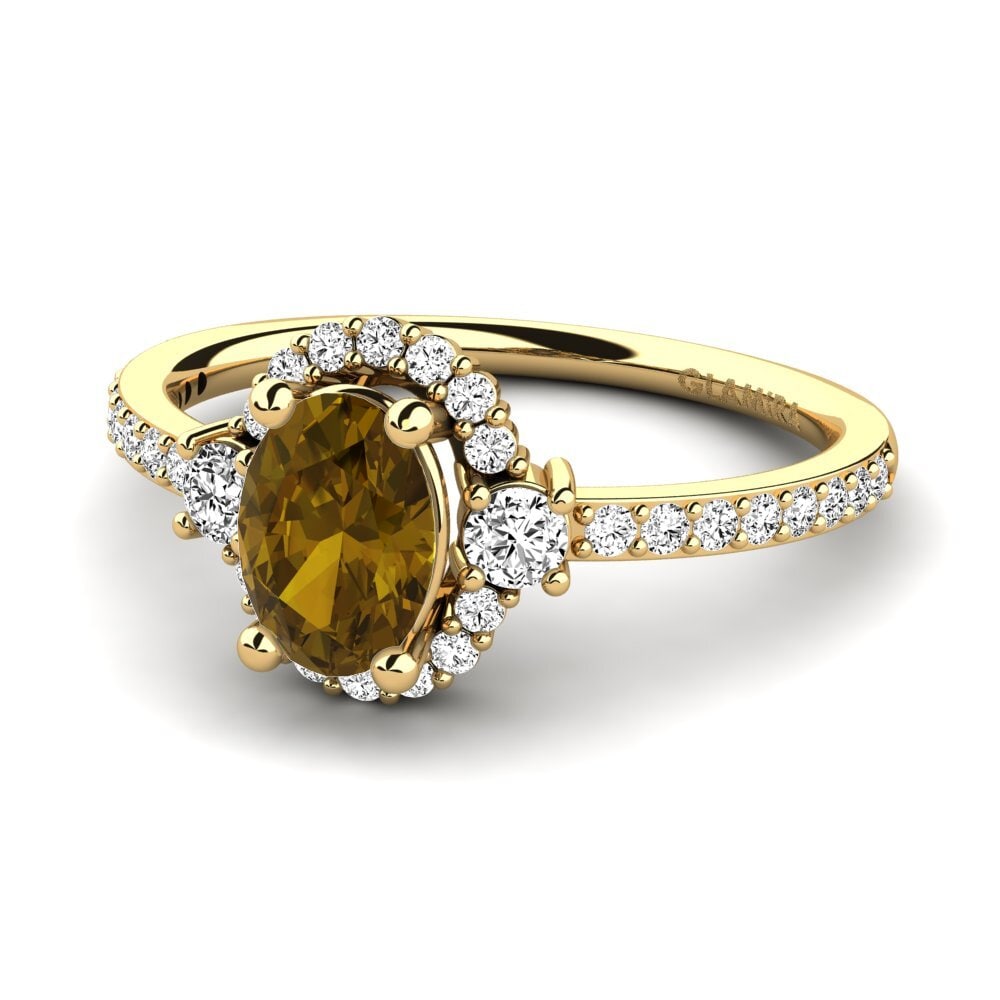 Circón Marrón Anillo de compromiso Richelle