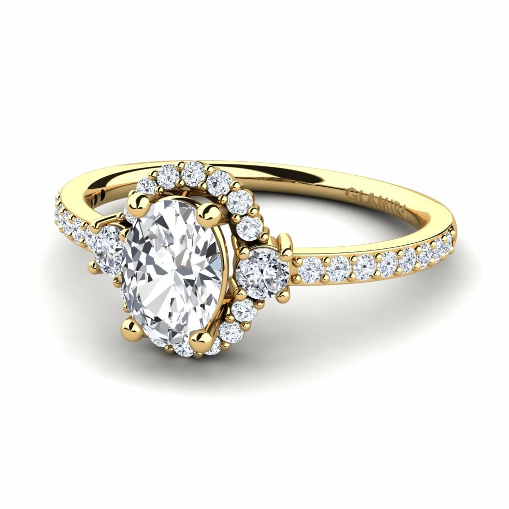 White Zircon Engagement Ring Richelle