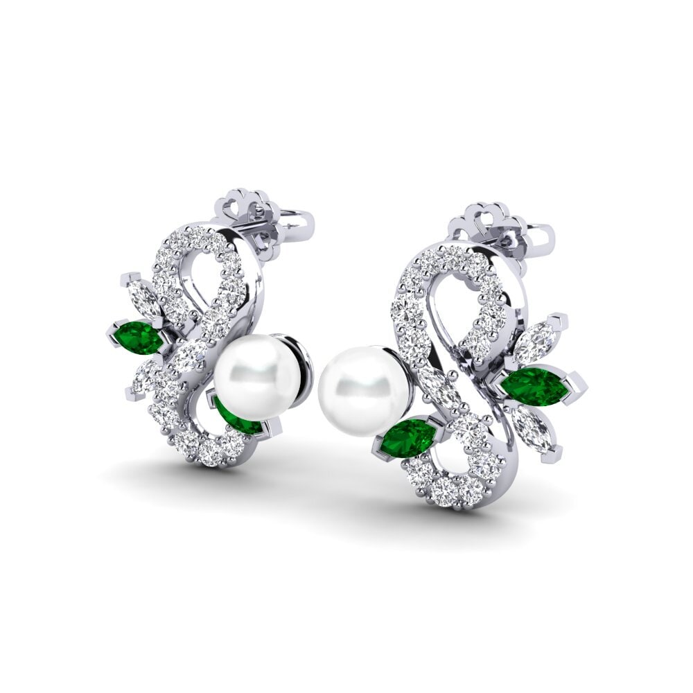 Đá Zirconia Xanh Bông tai nữ Ricordi