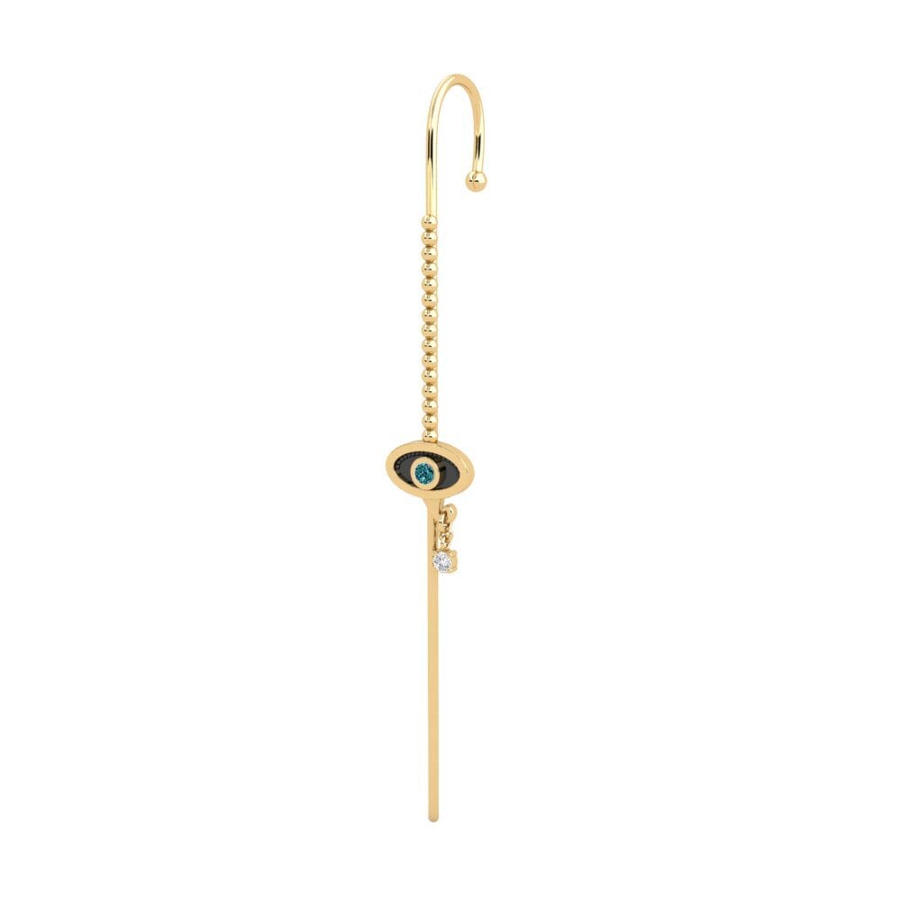 Blue Diamond Ear Piercing Riflessione