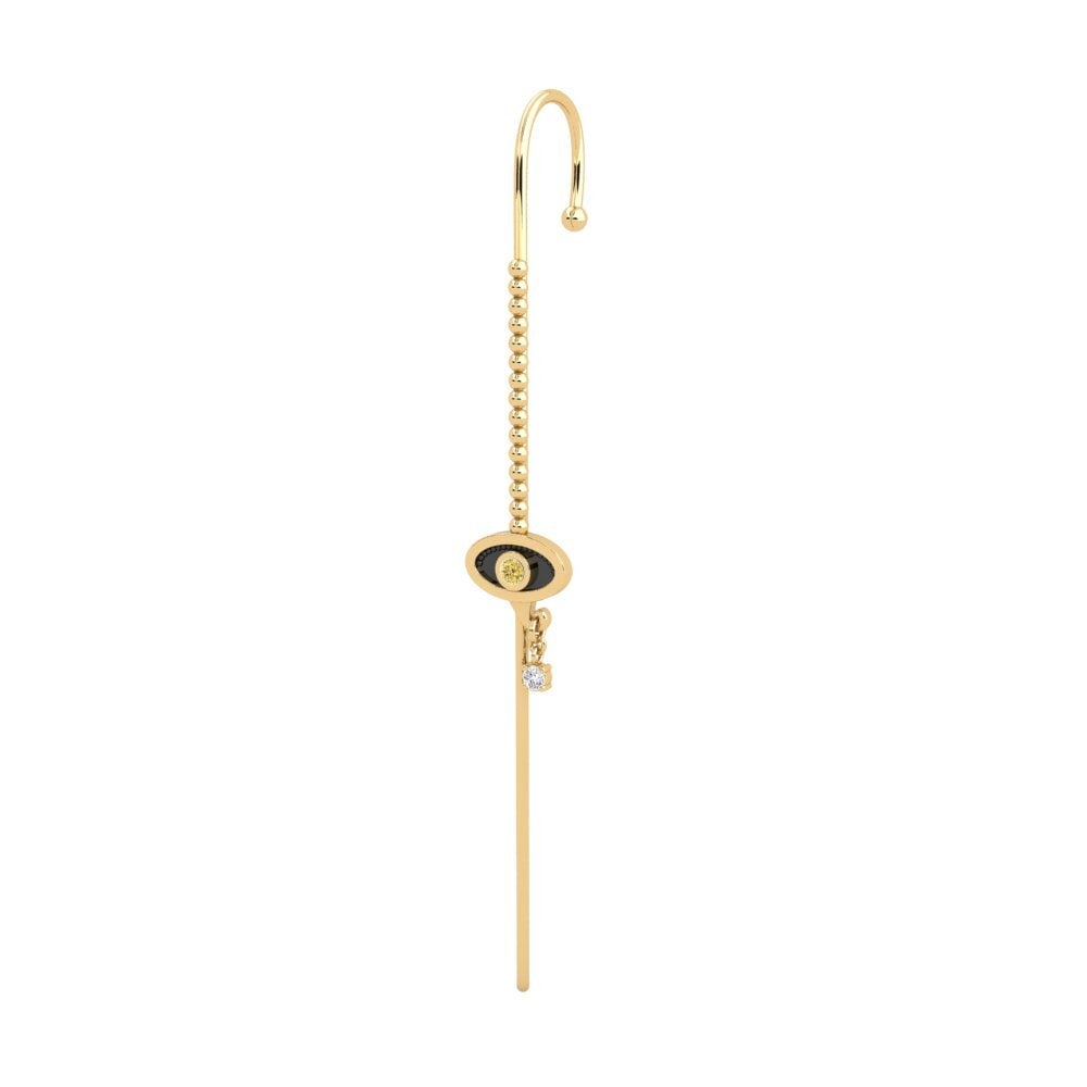 Yellow Diamond Ear Piercing Riflessione