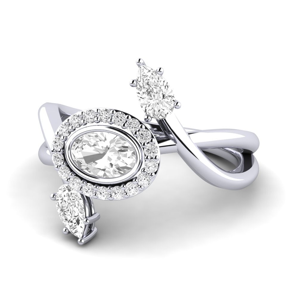 Zafiro blanco Anillo de Mujer Rigotlas