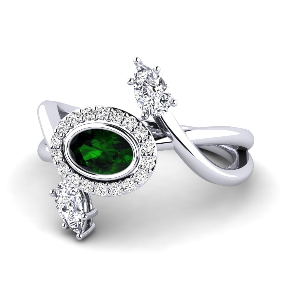 Turmalina verde Anillo de Mujer Rigotlas