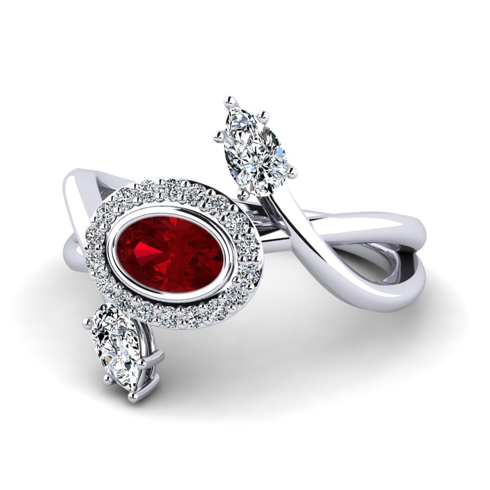 Red Zirconia Women's Ring Rigotlas