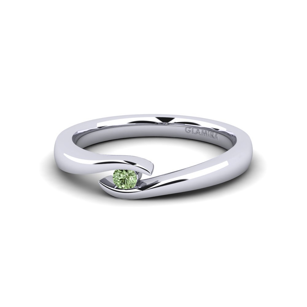 Green Diamond Engagement Ring Tonia 0.07 crt