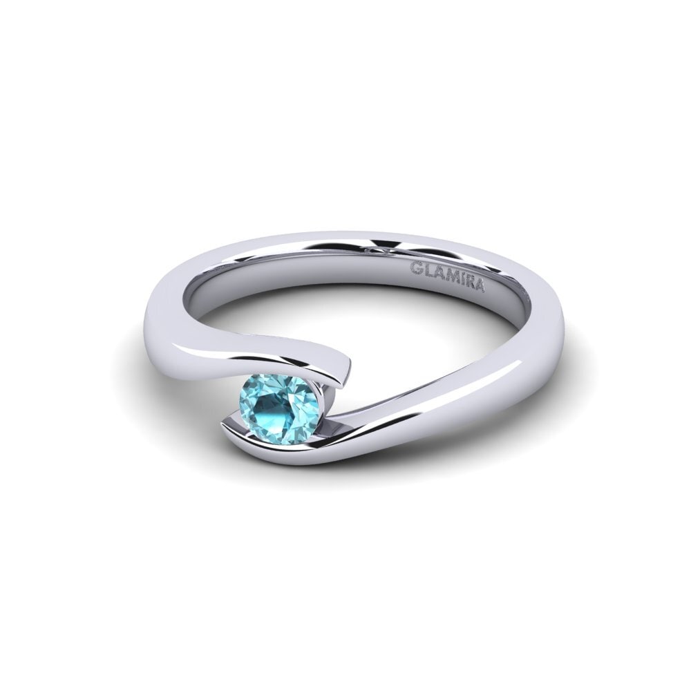 Circón Azul Anillo de compromiso Tonia 0.25 crt