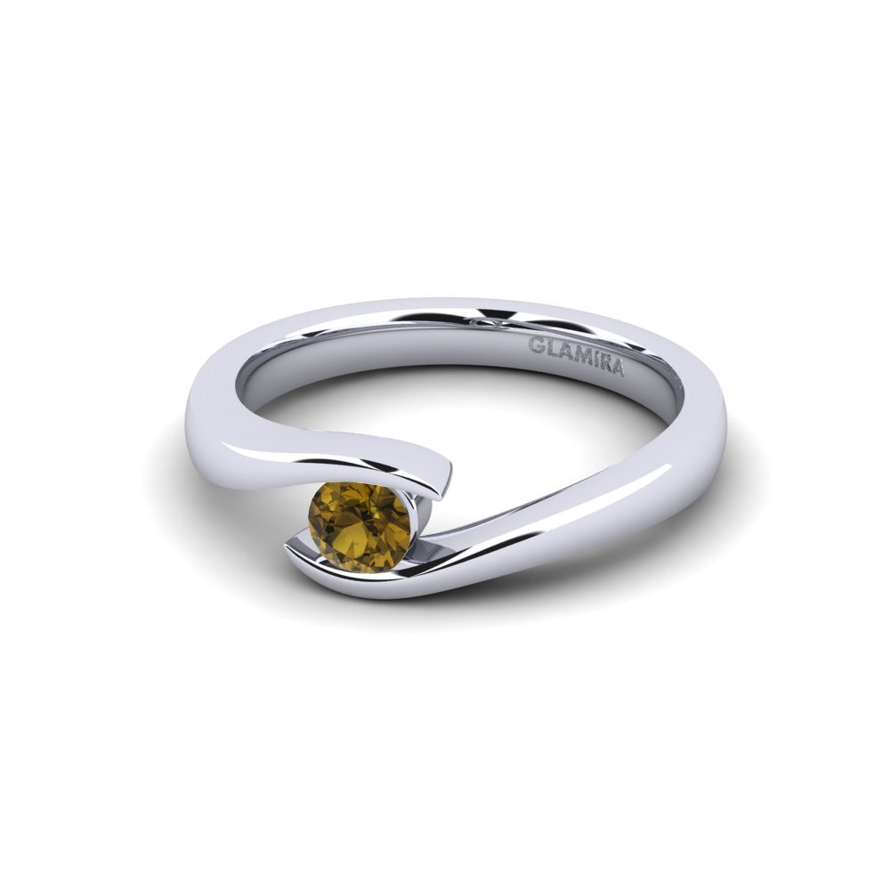 Circón Marrón Anillo de compromiso Tonia 0.25 crt