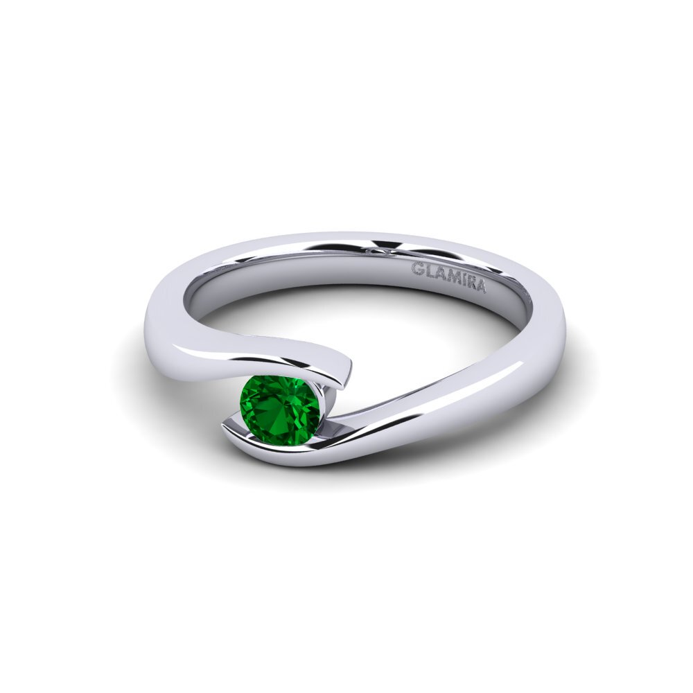 Circonita Verde Anillo de compromiso Tonia 0.25 crt
