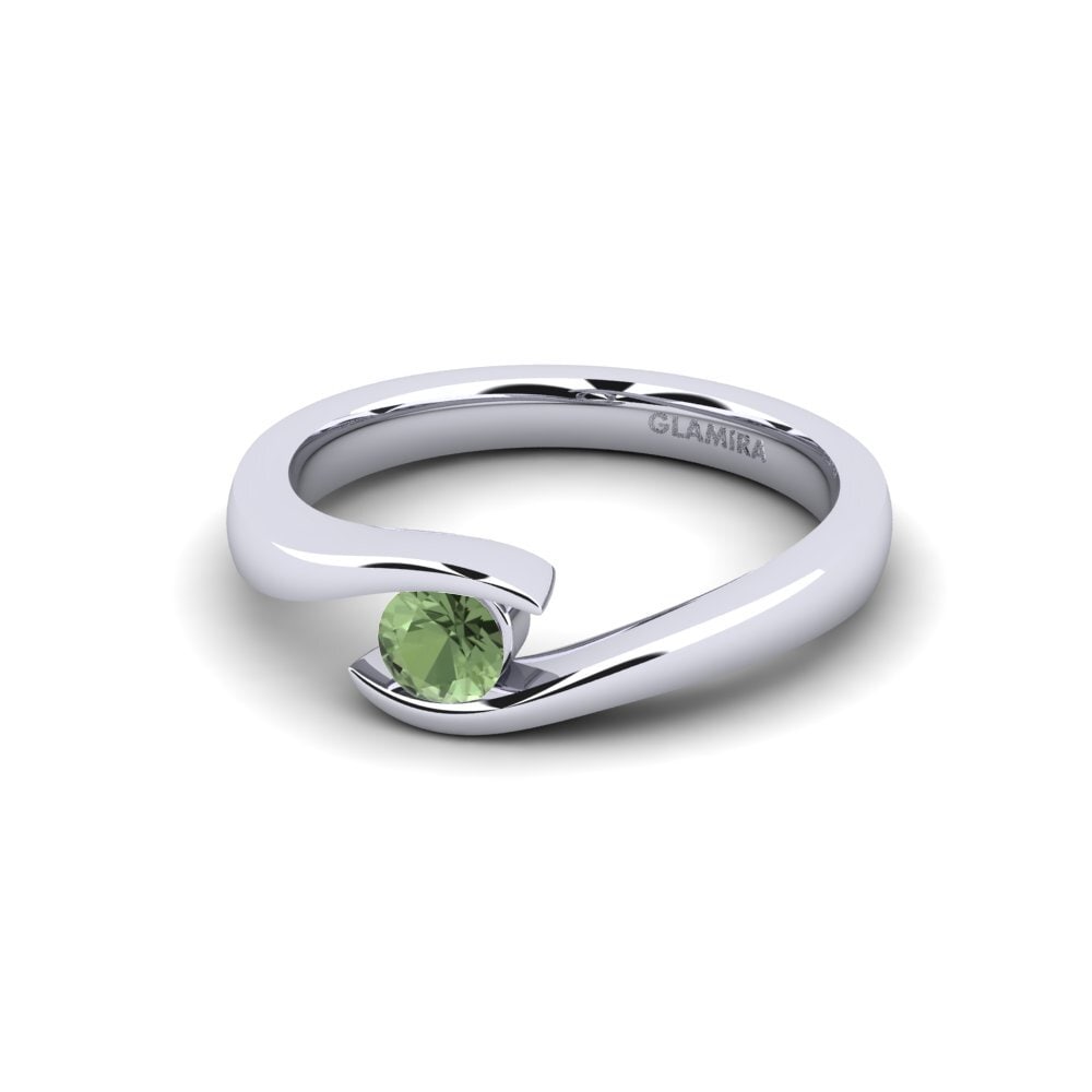 Zafiro Verde Anillo de compromiso Tonia 0.25 crt