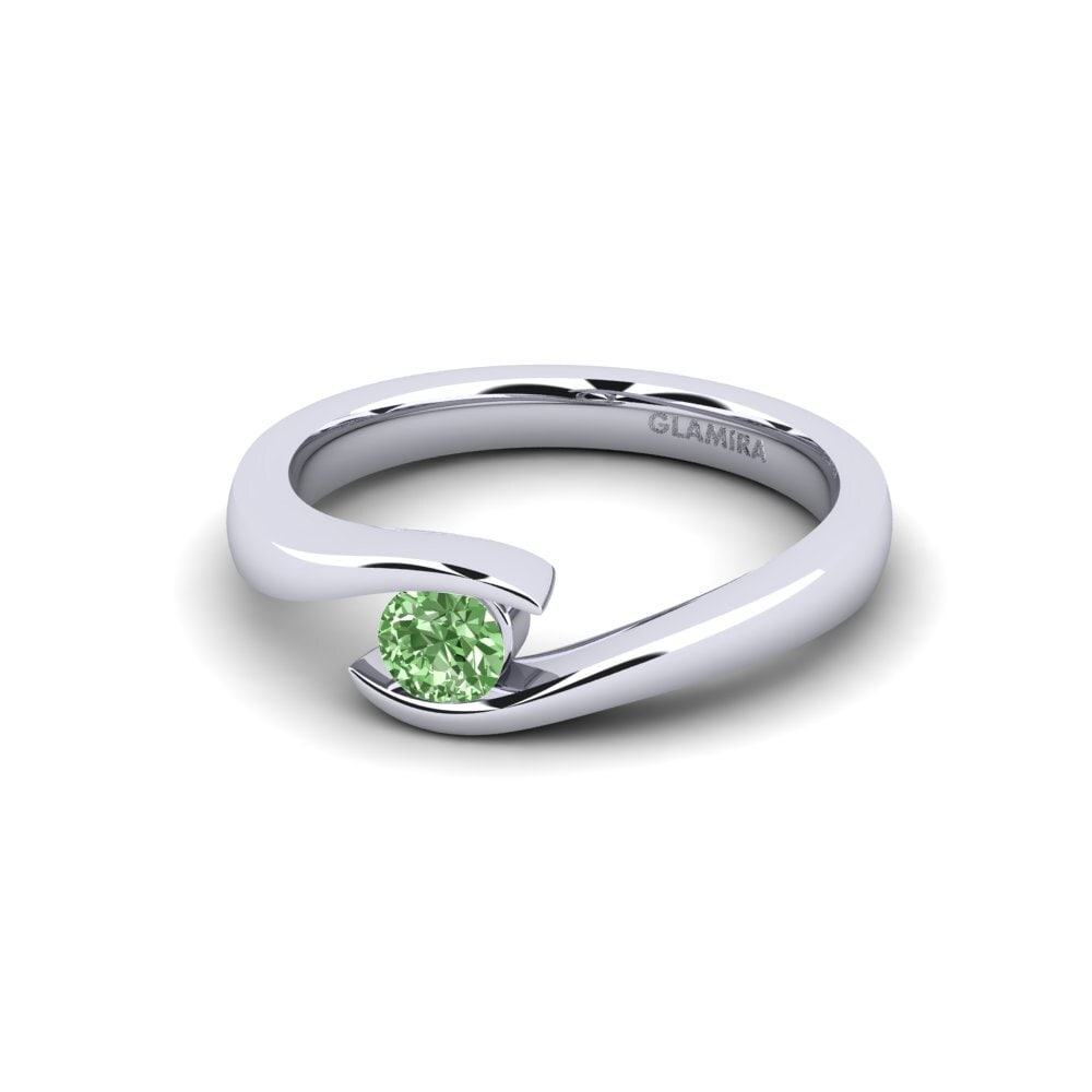 Diamante Verde Anillo de compromiso Tonia 0.25 crt