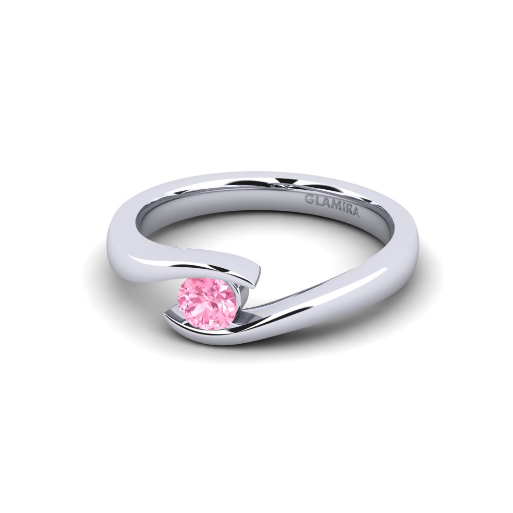 Zafiro Rosado Anillo de compromiso Tonia 0.25 crt