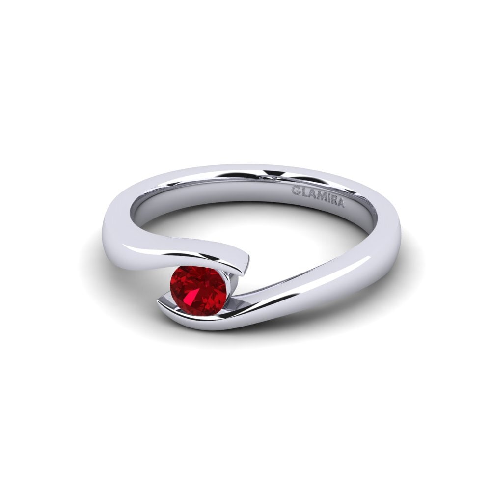 Circonita Roja Anillo de compromiso Tonia 0.25 crt