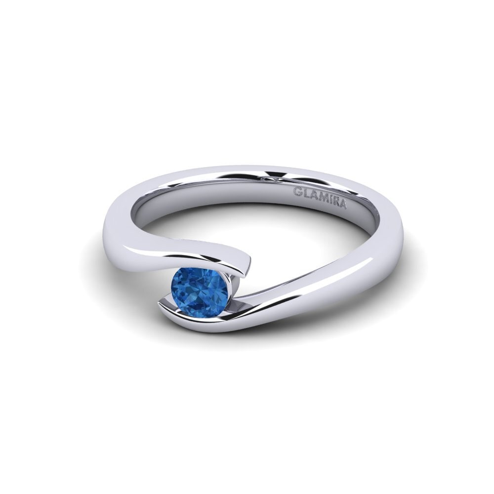 Circonita Azul Oscuro Anillo de compromiso Tonia 0.25 crt