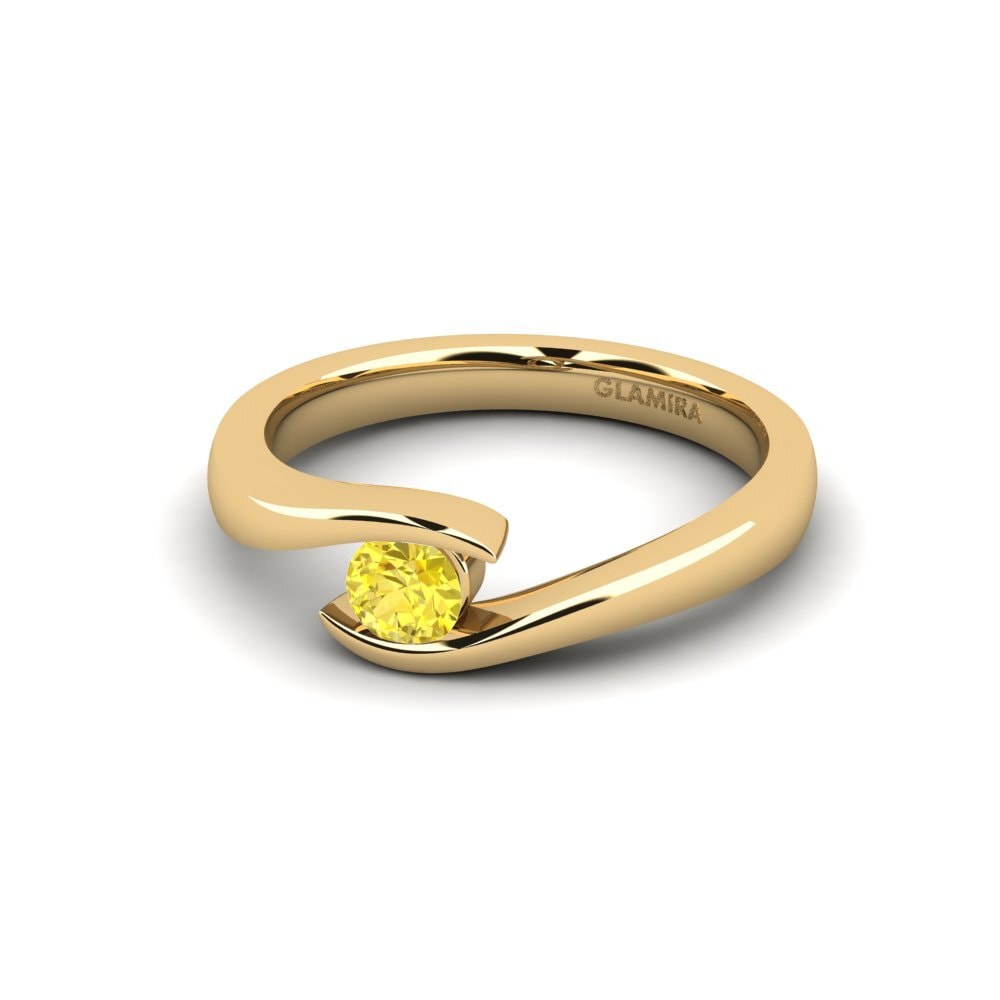 Yellow Sapphire Engagement Ring Tonia 0.25 crt