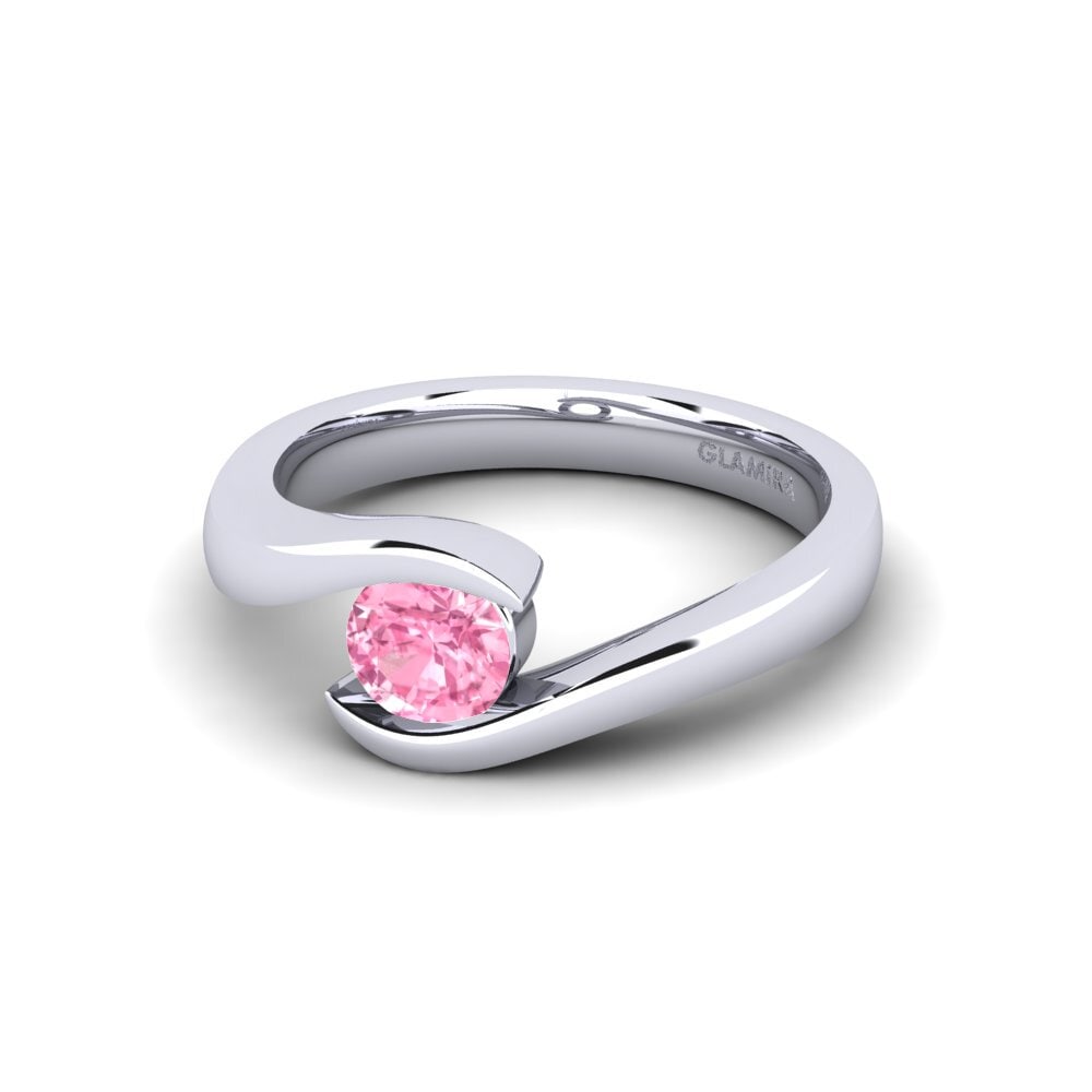Zafiro Rosado Anillo de compromiso Tonia 0.5 crt