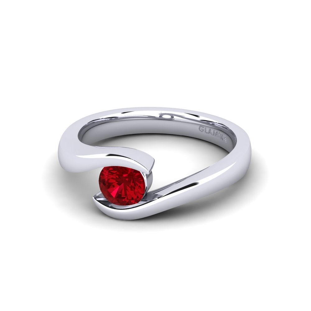 Circonita Roja Anillo de compromiso Tonia 0.5 crt