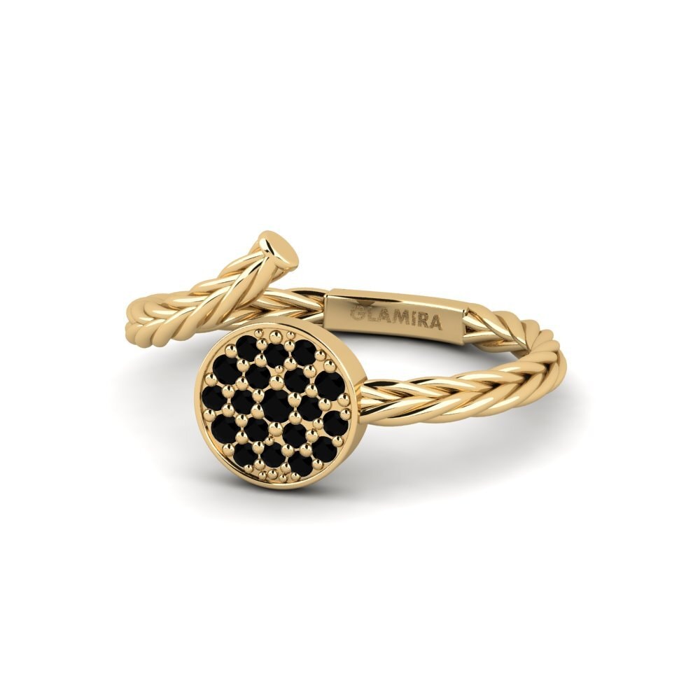 Diamante Negro Anel Ringlet
