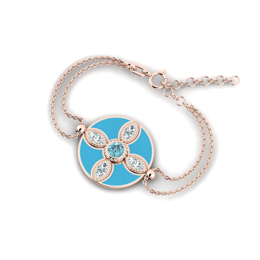 Chain Blue Zircon Bracelets