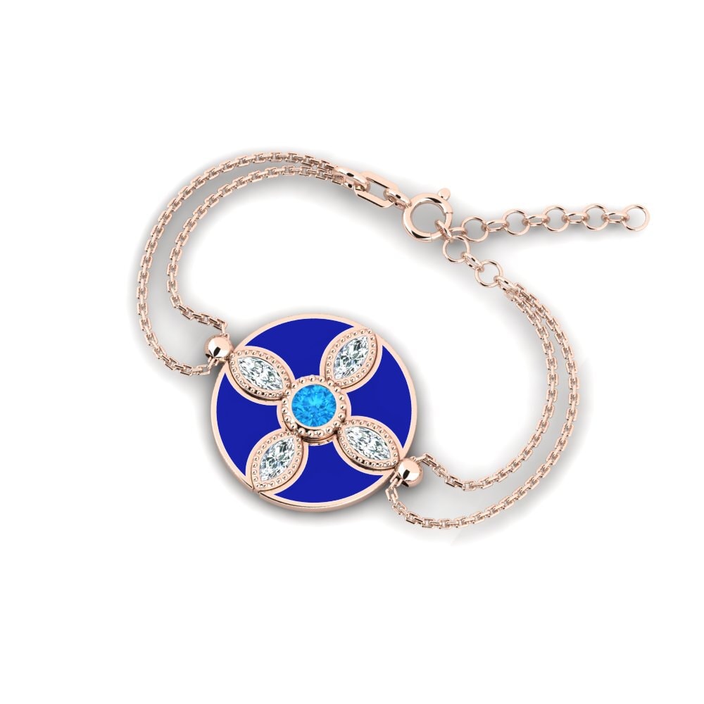Armschmuck Ketten Blauer Topas
