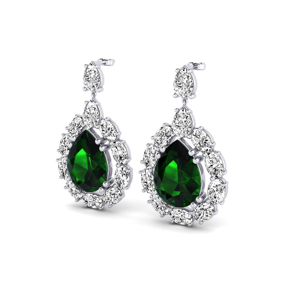 Đá Tourmaline Xanh / Bích tỷ Bông tai nữ Riorda