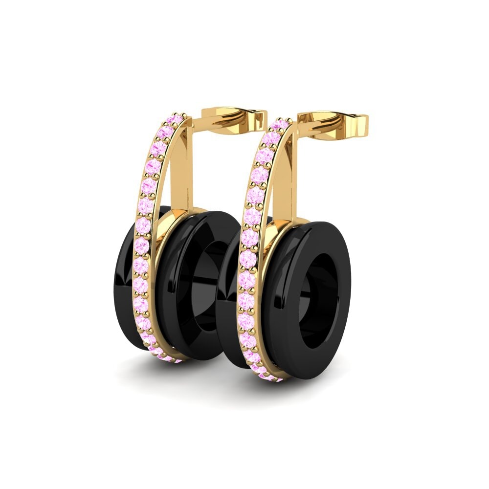 Safira Rosa Brincos Feminino Ristau