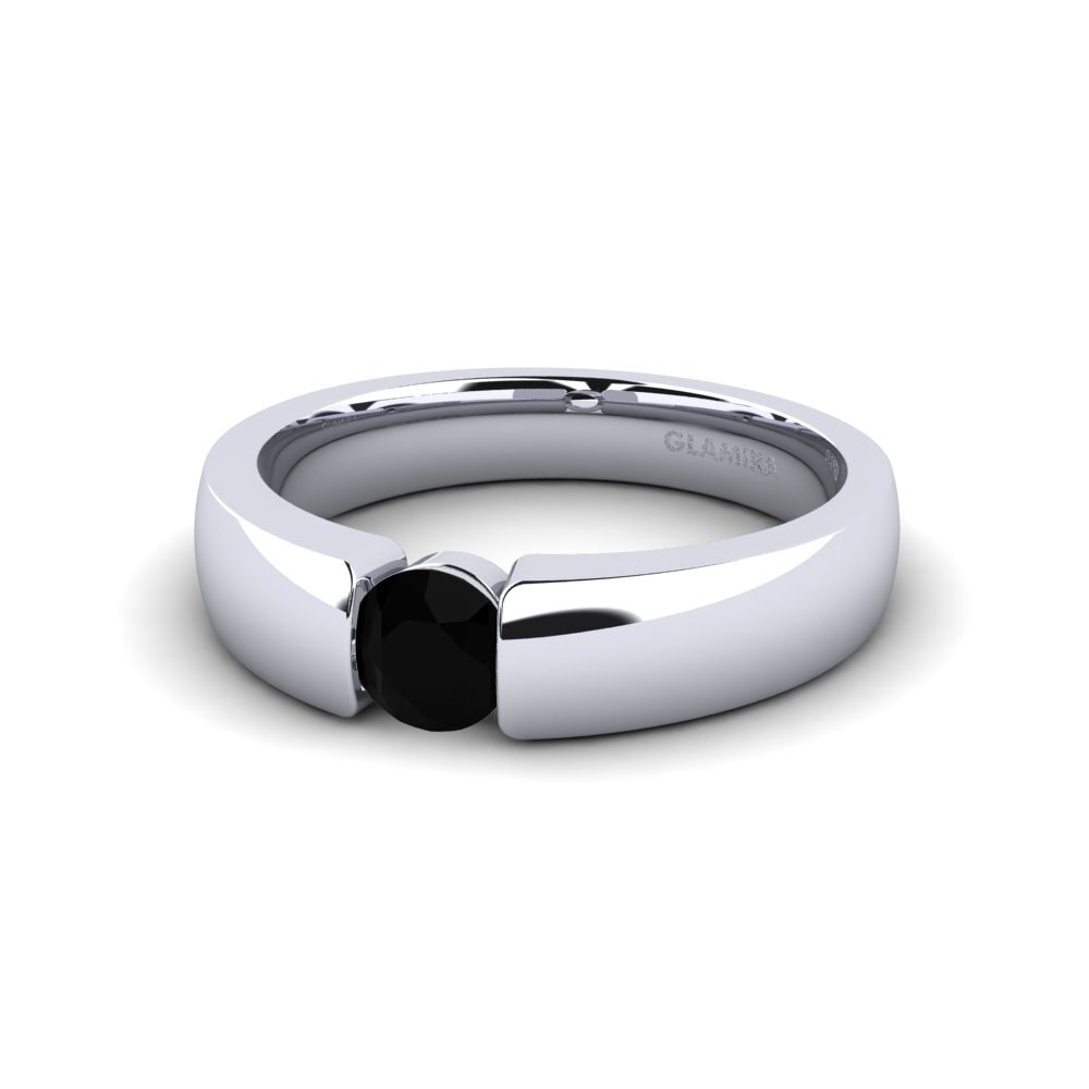 Black Sapphire Engagement Ring Lissy 0.5crt