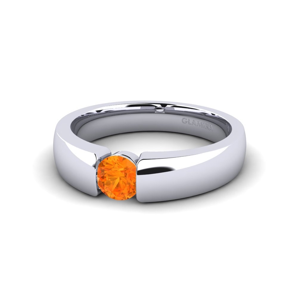Zafiro Naranja Anillo de compromiso Lissy 0.5crt