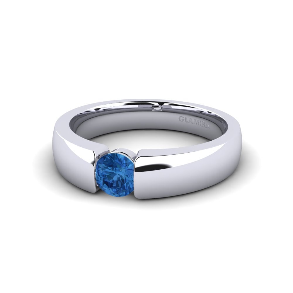 Circonita Azul Oscuro Anillo de compromiso Lissy 0.5crt