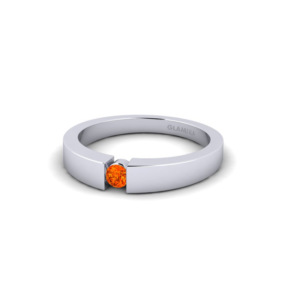 Zafiro Naranja Anillo de compromiso Nature 0.1 crt