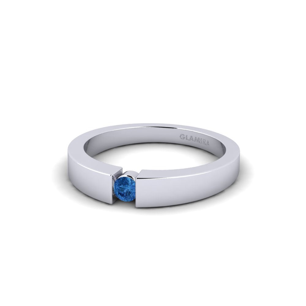 Circonita Azul Oscuro Anillo de compromiso Nature 0.1 crt