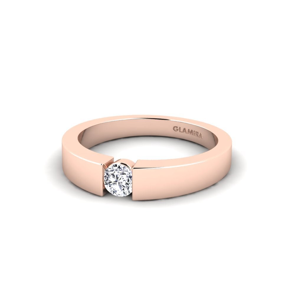 Tension Diamond 14ct Rose Gold Rings